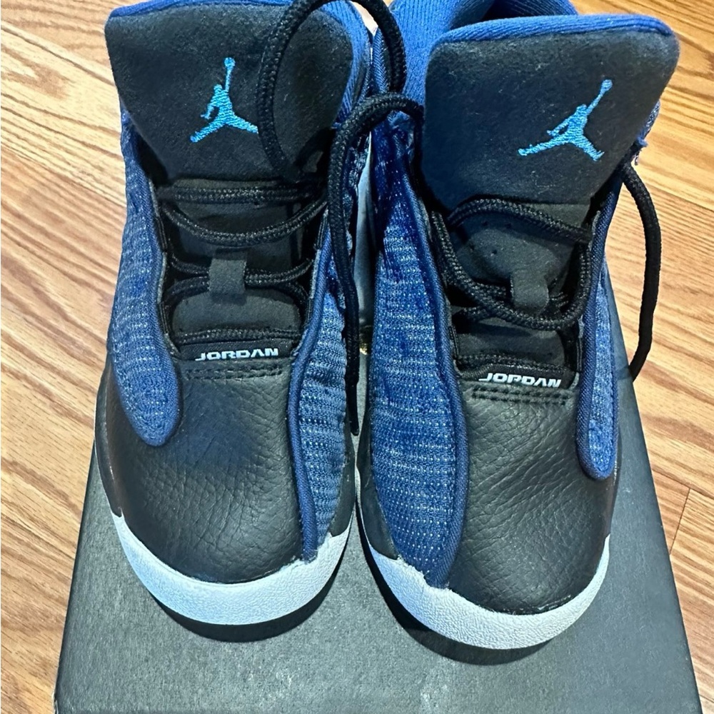 Jordan Kids' Black and Blue Sneakers